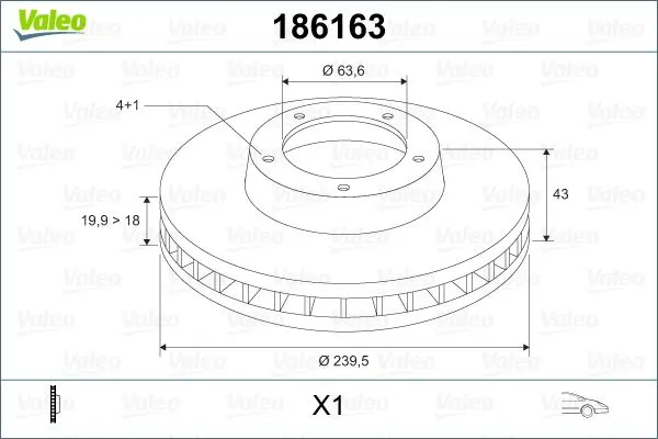 FREN DİSKİ VALEO 186163
