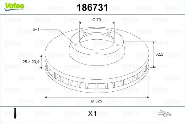 FREN DİSKİ VALEO 186731