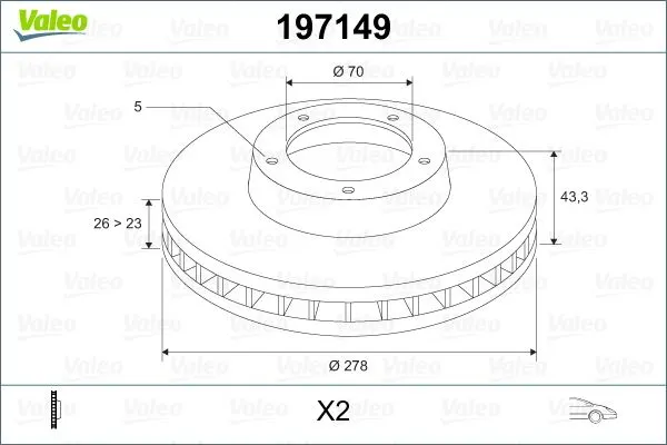 FREN DİSKİ VALEO 197149