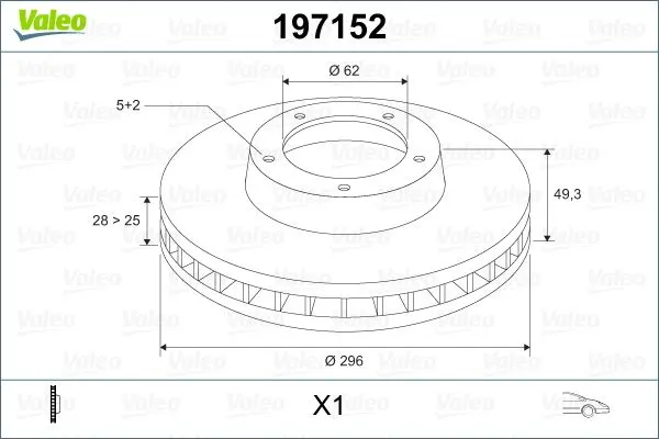 FREN DİSKİ VALEO 197152