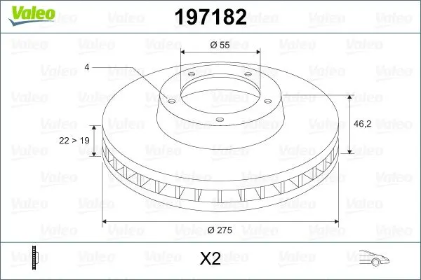 FREN DİSKİ VALEO 197182