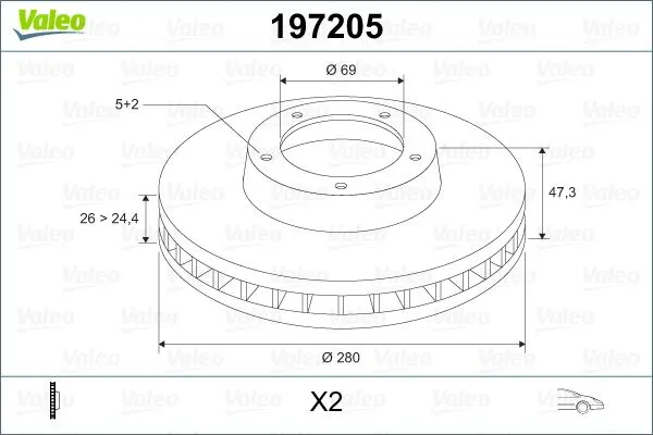 FREN DİSKİ VALEO 197205