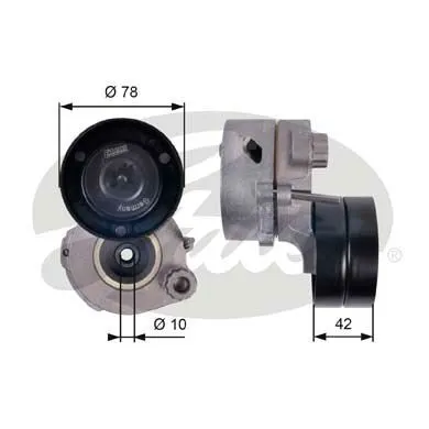GATES - Ağır Vasıta ALTERNATÖR V KAYIŞ GERGİ RULMANI MAKARASI GATES T38662