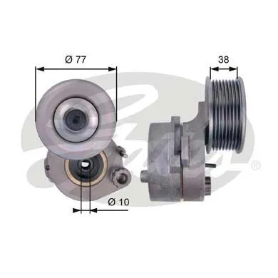 GATES - Ağır Vasıta ALTERNATÖR V KAYIŞ GERGİ RULMANI MAKARASI GATES T38663