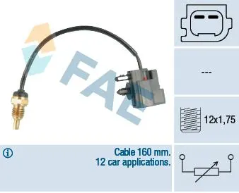 HARARET ISI SICAKLIK FAN MÜŞÜRÜ VE PARÇALARI FAE 32426