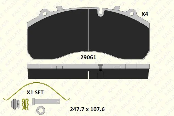 KALE BALATA - Ağır Vasıta DİSK BALATA KALE B 29061 300 14