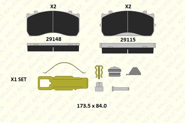 KALE BALATA - Ağır Vasıta DİSK BALATA KALE B 29148 340 05