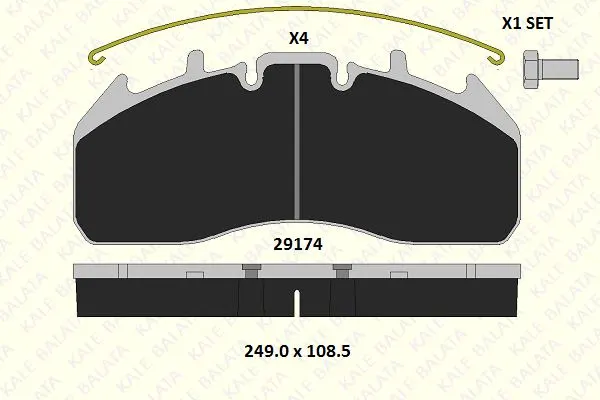 KALE BALATA - Ağır Vasıta DİSK BALATA KALE B 29174 292 14