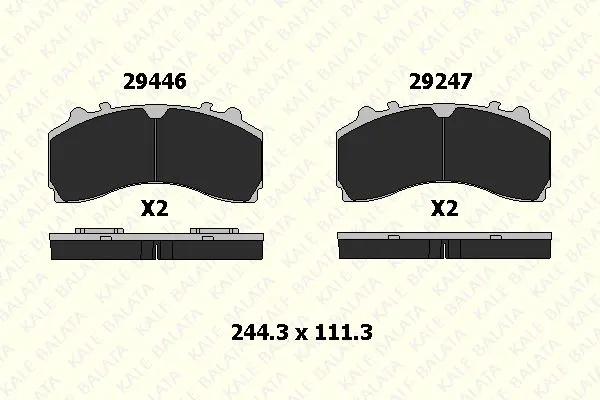 KALE BALATA - Ağır Vasıta DİSK BALATA KALE B 29246 298 35