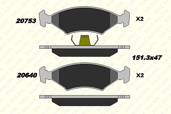 KALE BALATA DİSK BALATA KALE B 20753 180 05 ANS