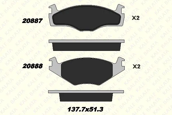KALE BALATA DİSK BALATA KALE B 20887 153 25 ANS