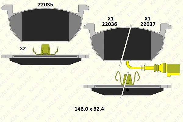 KALE BALATA DİSK BALATA KALE B 22035 172 05 ANS