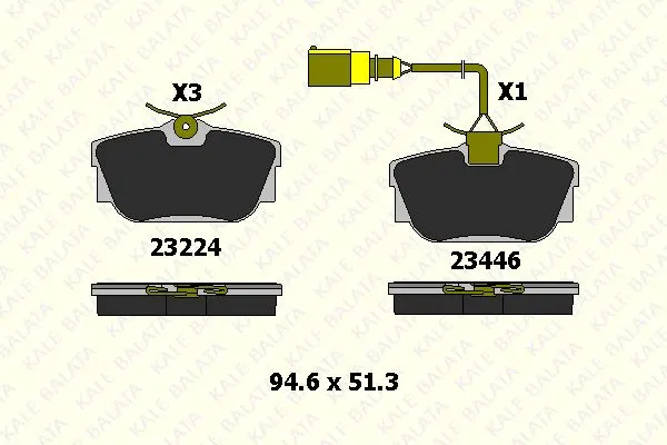 KALE BALATA DİSK BALATA KALE B 23224 173 25 ANS