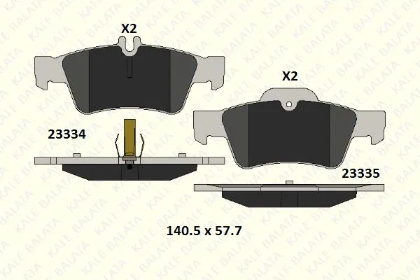 KALE BALATA DİSK BALATA KALE B 23334 165 05 MSH