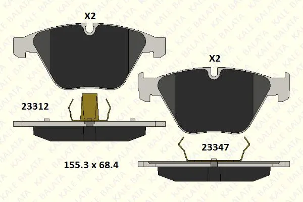 KALE BALATA DİSK BALATA KALE B 23347 203 05 MSH