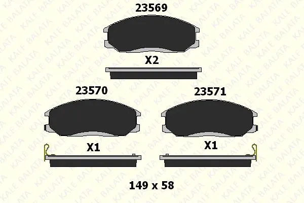 KALE BALATA DİSK BALATA KALE B 23569 170 05 ANS