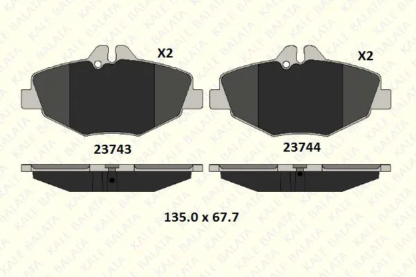 KALE BALATA DİSK BALATA KALE B 23743 203 25 MSH