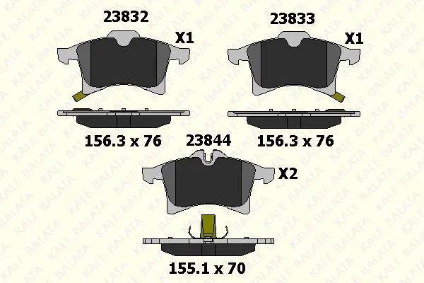 KALE BALATA DİSK BALATA KALE B 23832 200 05 ANS
