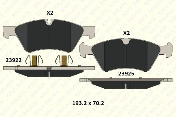 KALE BALATA DİSK BALATA KALE B 23922 210 05 MSH