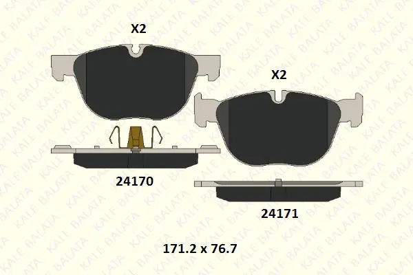 KALE BALATA DİSK BALATA KALE B 24170 197 05 MSH