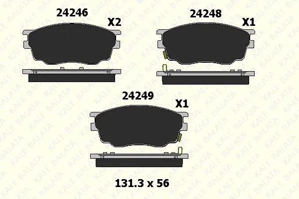 KALE BALATA DİSK BALATA KALE B 24246 170 05 ANS