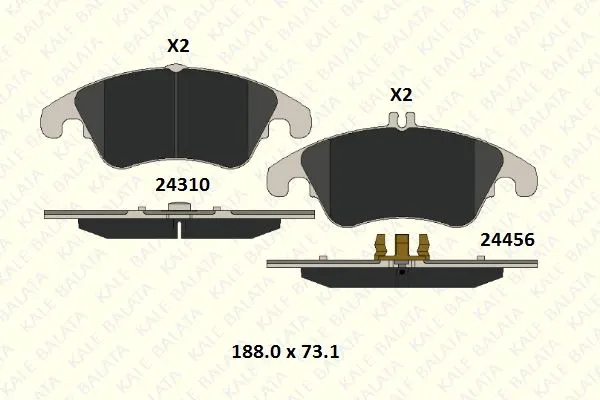 KALE BALATA DİSK BALATA KALE B 24310 194 05 MSH