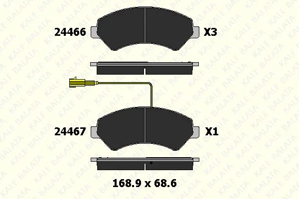 KALE BALATA DİSK BALATA KALE B 24466 190 25 ANS