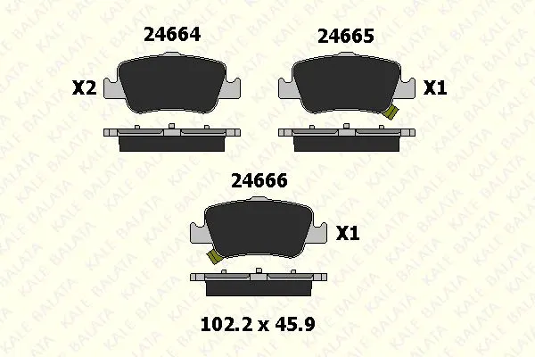 KALE BALATA DİSK BALATA KALE B 24664 165 05 ANS