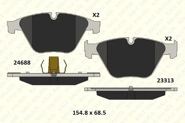 KALE BALATA DİSK BALATA KALE B 24688 192 05 MSH