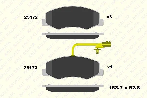 KALE BALATA DİSK BALATA KALE B 25172 180 05 ANS