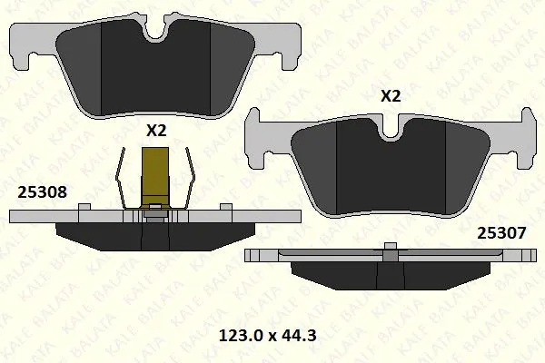 KALE BALATA DİSK BALATA KALE B 25307 172 05 MSH