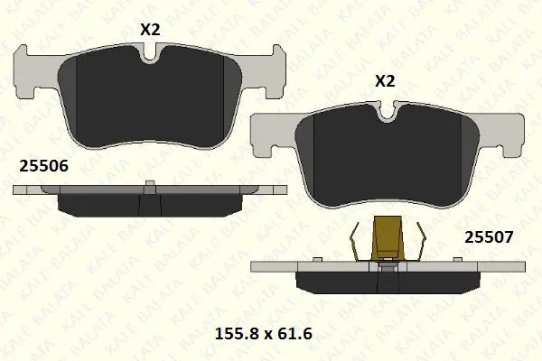 KALE BALATA DİSK BALATA KALE B 25506 182 05 MSH
