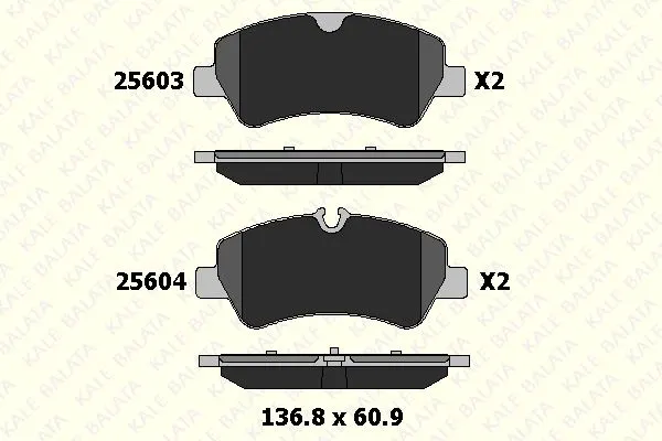 KALE BALATA DİSK BALATA KALE B 25603 175 05 MSH