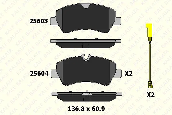 KALE BALATA DİSK BALATA KALE B 25603 175 15 MSH