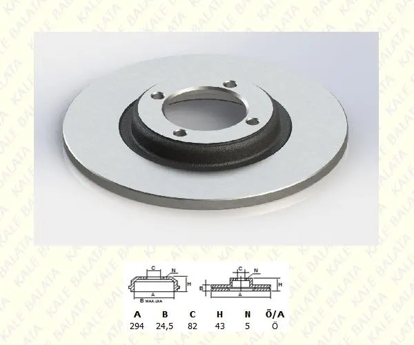 KALE DISK FREN DİSKİ KALE TFD00001