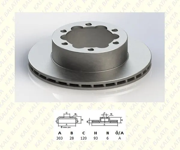 KALE DISK FREN DİSKİ KALE TFD00023