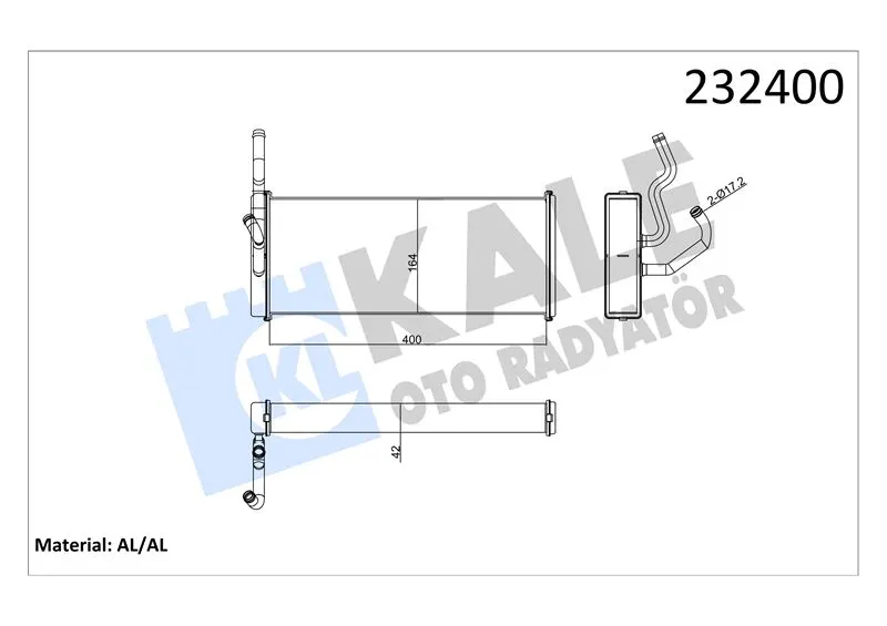 KALE RADYATOR - Ağır Vasıta KALORİFER RADYATÖRÜ KALE 0286931AB