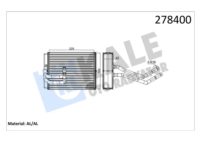 KALE RADYATOR - Ağır Vasıta KALORİFER RADYATÖRÜ KALE 0291911AB
