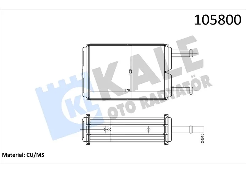 KALE RADYATOR - Ağır Vasıta KALORİFER RADYATÖRÜ KALE 0383843PA