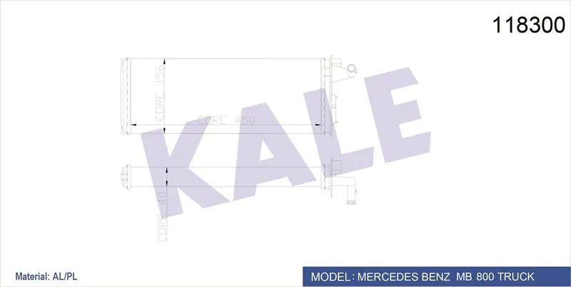 KALE RADYATOR - Ağır Vasıta KALORİFER RADYATÖRÜ KALE 2181012AL