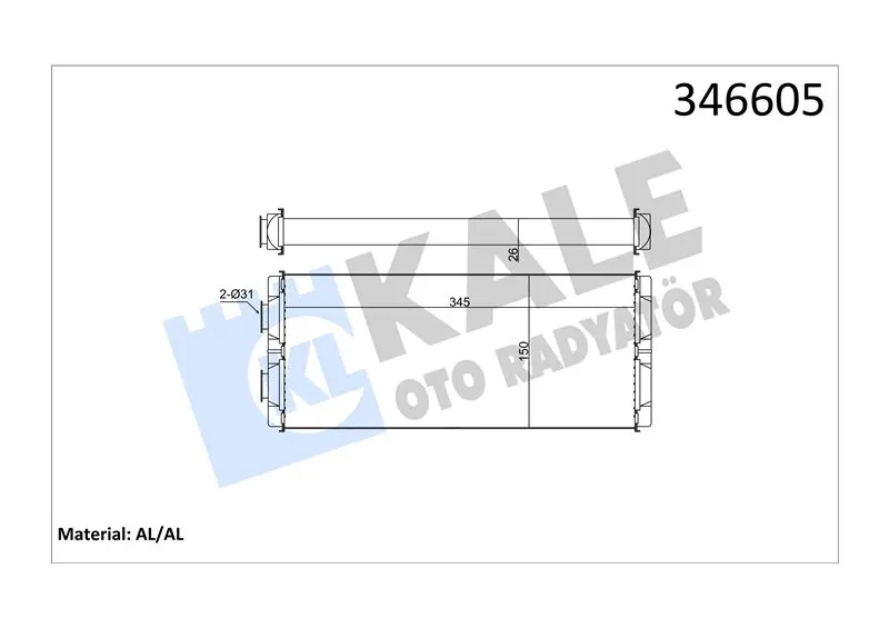 KALE RADYATOR - Ağır Vasıta KALORİFER RADYATÖRÜ KALE 346605