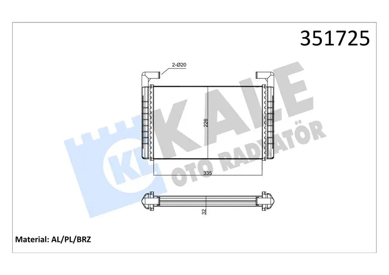 KALE RADYATOR - Ağır Vasıta KALORİFER RADYATÖRÜ KALE 351725