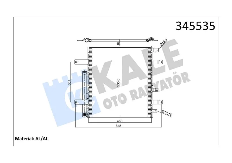 KALE RADYATOR - Ağır Vasıta KLİMA RADYATÖRÜ KALE 345535