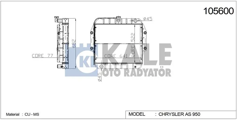 KALE RADYATOR - Ağır Vasıta SU RADYATÖRÜ KALE 0312184PA