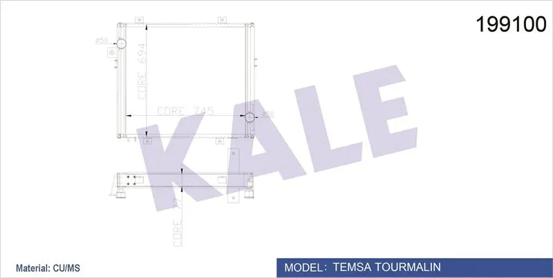 KALE RADYATOR - Ağır Vasıta SU RADYATÖRÜ KALE 0606015PA