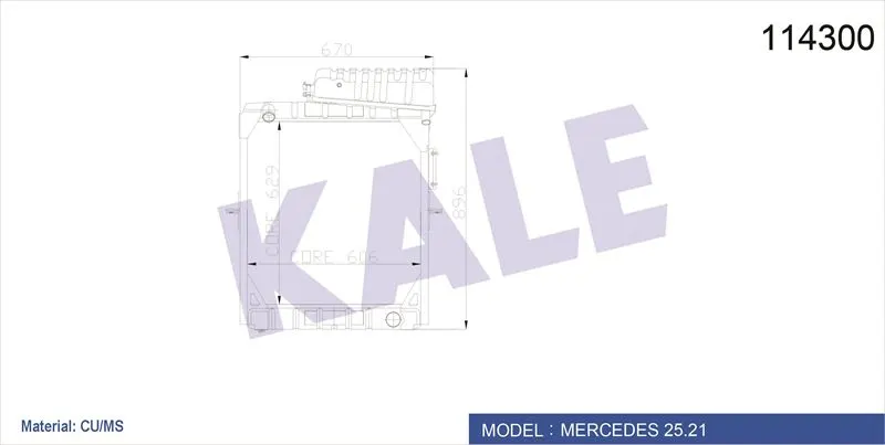KALE RADYATOR - Ağır Vasıta SU RADYATÖRÜ KALE 0906102PA