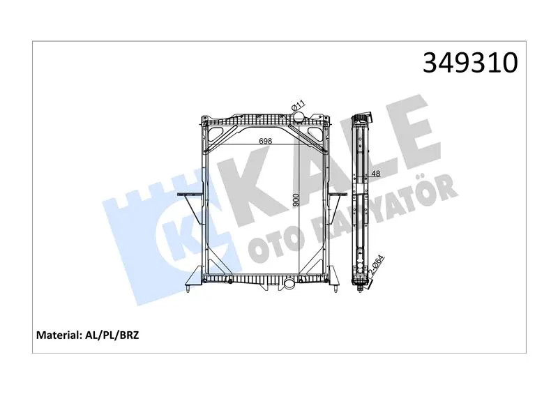 KALE RADYATOR - Ağır Vasıta SU RADYATÖRÜ KALE 349310