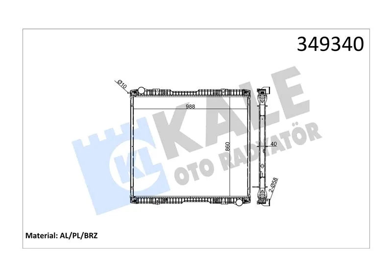 KALE RADYATOR - Ağır Vasıta SU RADYATÖRÜ KALE 349340