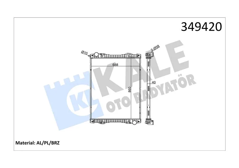 KALE RADYATOR - Ağır Vasıta SU RADYATÖRÜ KALE 349420