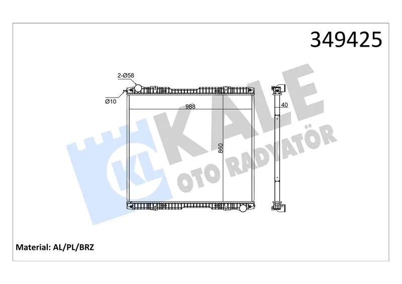 KALE RADYATOR - Ağır Vasıta SU RADYATÖRÜ KALE 349425